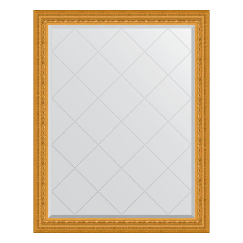 Зеркало настенное с гравировкой EVOFORM в багетной раме сусальное золото, 95х120 см, BY 4353