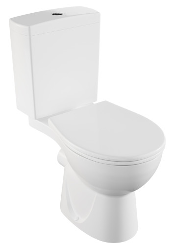 Унитаз-компакт напольный Norm Nord 360х670х805, сиденье термопласт с микролифтом, белый (9845B099-7201)