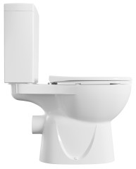 Унитаз-компакт напольный Norm Nord 360х670х805, сиденье термопласт с микролифтом, белый (9845B099-7201)