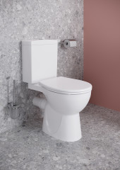 Унитаз-компакт напольный Norm Nord 360х670х805, сиденье термопласт с микролифтом, белый (9845B099-7201)