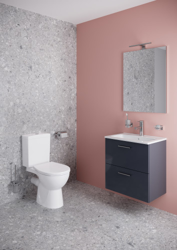 Унитаз-компакт напольный Norm Nord 360х670х805, сиденье термопласт с микролифтом, белый (9845B099-7201)