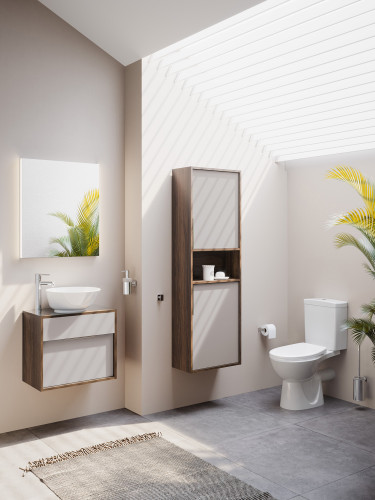 Унитаз-компакт напольный Norm Nord 360х670х805, сиденье термопласт с микролифтом, белый (9845B099-7201)