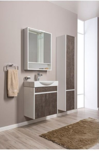 Тумба с раковиной Aquanet Коста 65 белый/дуб антик