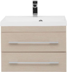 Тумба с раковиной Aquanet Нота NEW 58 светлый дуб