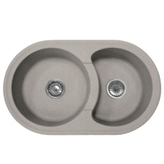 Кухонная мойка Formastone FostoGran FG 78-47, овальная, серый
