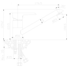 Смеситель для кухни Rossinka W35-21