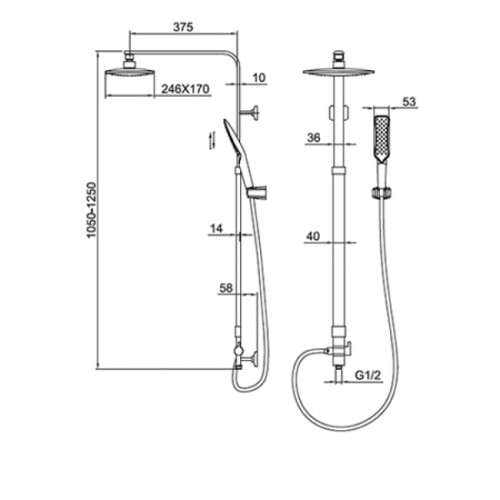 Душевая система KAISER Zinger (35482)