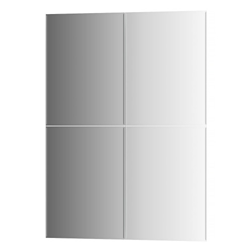 Зеркальная плитка с фацетом 5 мм - комплект 4 шт прямоугольник 25х33 см; серебро Refractive EVOFORM BY 1443