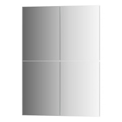 Зеркальная плитка с фацетом 5 мм - комплект 4 шт прямоугольник 25х33 см; серебро Refractive EVOFORM BY 1443