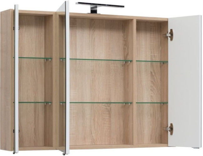 Зеркало-шкаф Aquanet Остин 105 дуб сонома