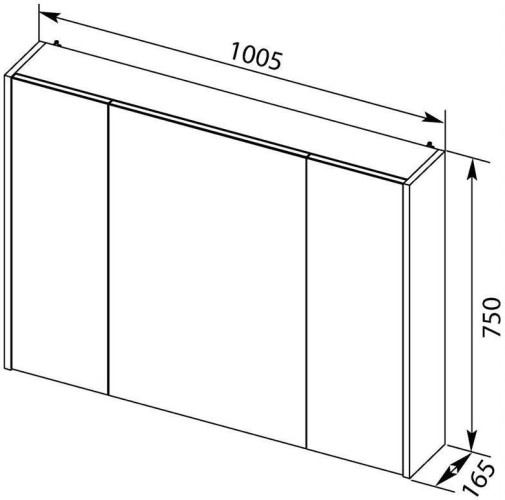 Зеркало-шкаф Aquanet Остин 105 дуб сонома