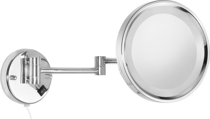 Stil Haus, настенное круглое косметическое зеркало (3x) с LED подсветкой, цвет хром