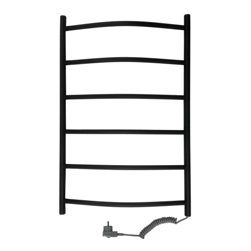 Полотенцесушитель электрический ВИД 4 80х50 правый, СНШ, черный матовый(RAL 9005), (Ferrum), Маргроид