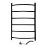 Полотенцесушитель электрический ВИД 4 80х50 правый, СНШ, черный матовый(RAL 9005), (Ferrum), Маргроид