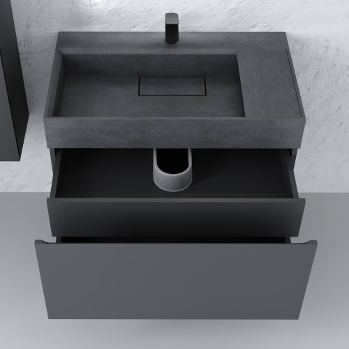 Тумба RAVAL Facet 100 подвесная Антрацит(Fac.01.100/P/A/RL)