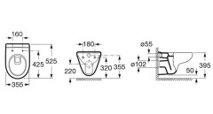Чаша подвесного унитаза Roca Victoria (7346393000)