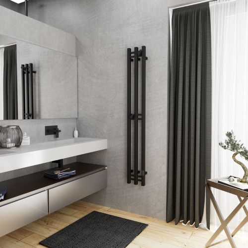 Полотенцесушитель электрический (I-образный) Bauedge Stella Square DB-0077, 25x160 см