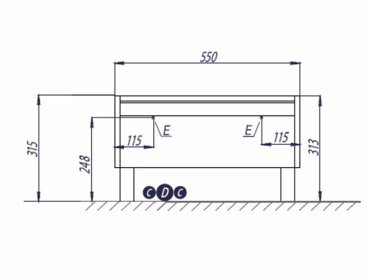 Комод AQUATON Капри 55х42.9х21.3 Темное дерево (1A231003KPDB0)