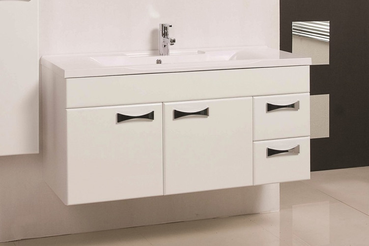 Тумба под раковину AQUATON Диор 120 подвесная, белая (1A110601DR010)