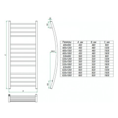 Водяной полотенцесушитель Grota Moda 53х150