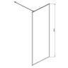 Душевая перегородка Azario RICHMOND Walk-in 900х2000 прозрачное стекло 6 мм, цвет профиля серебро (AZ-NAG6310 900)