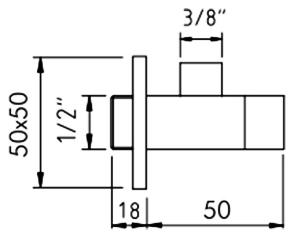 Вентиль запорный Clever Bimini G1/2xG3/8 97106 угловой