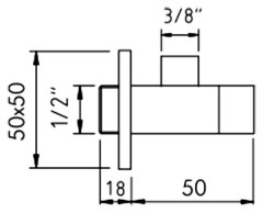Вентиль запорный Clever Bimini G1/2xG3/8 97106 угловой