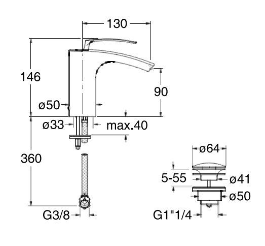 Смеситель Cristina Bollicine BO 220