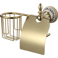 Держатель для туалетной бумаги и освежителя Savol S-R06851B золото