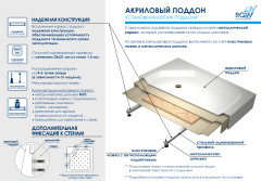 Душевой поддон прямоугольный RGW LUX/TN арт. 16180292-21
