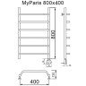 Полотенцесушитель электрический MYFREA My Paris 80/40 правый тэн