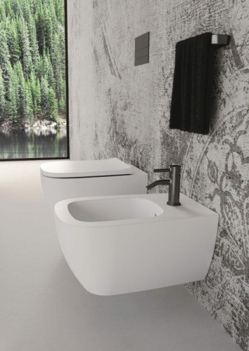 Alice Wunder, подвесное биде c крепежом fixwunder, 53x36 см, цвет белый глянцевый