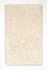 Batex Hair, двухсторонний квадратный коврик из 100% хлопка, размер 55x55 см, цвет натуральный