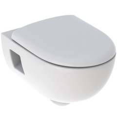 RENOVA T54 Унитаз подвесной безободковый, полузакрытая форма с сиденьем быстросъем., микролифт (500.800.00.1)