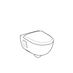 RENOVA T54 Унитаз подвесной безободковый, полузакрытая форма с сиденьем быстросъем., микролифт (500.800.00.1)