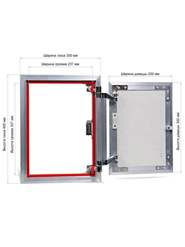 Люк под плитку ПРАКТИКА ЕВРОФОРМАТ АТР 30/40 (ш/в)