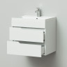 Комплект тумба подвесная Итана Александра 60 (603х45х*575) с раковиной Classica 60, белый глянец (312609)
