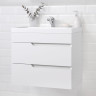 Комплект тумба подвесная Итана Александра 60 (603х45х*575) с раковиной Classica 60, белый глянец (312609)