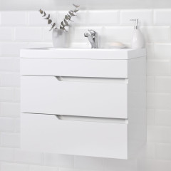 Комплект тумба подвесная Итана Александра 60 (603х45х*575) с раковиной Classica 60, белый глянец (312609)