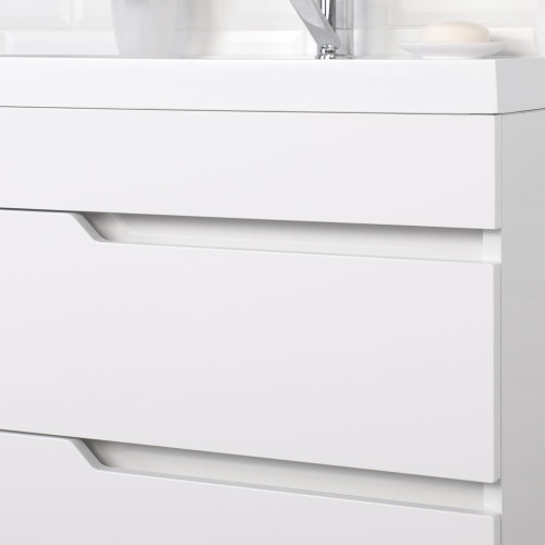 Комплект тумба подвесная Итана Александра 60 (603х45х*575) с раковиной Classica 60, белый глянец (312609)