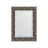 Зеркало настенное с фацетом EVOFORM в багетной раме серебряный бамбук, 53х73 см, BY 1126