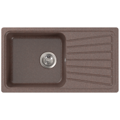 Кухонная мойка Formastone Fosto  КМ 81-46, прямоугольная с крылом, ореховая карамель