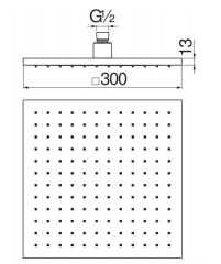 Верхний душ Nobili AD139/109CR 30 см Chrome хром