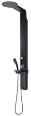 Gedy G-WELLNESS 00, многофункциональная душевая панель с термостатом, цвет черный матовый