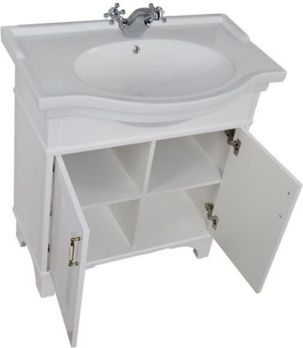 Тумба с раковиной Aquanet Валенса 80 белый