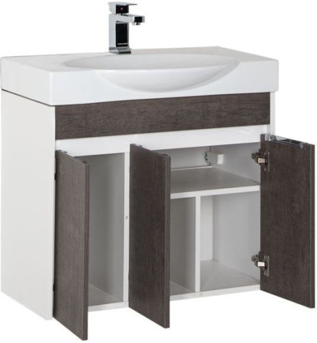 Тумба с раковиной Aquanet Коста 76 белый/дуб антик