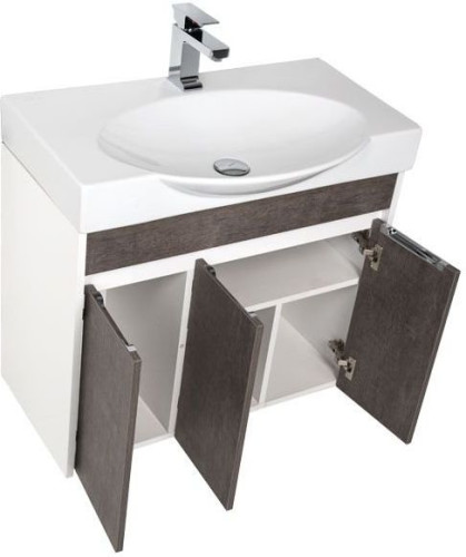 Тумба с раковиной Aquanet Коста 76 белый/дуб антик