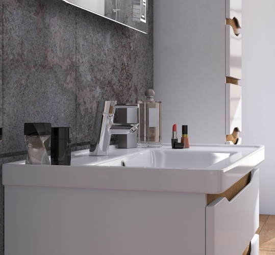 Комплект в ванную Ceruttispa тумба Алессандрия 70 с умывальником "Кантэ 70"