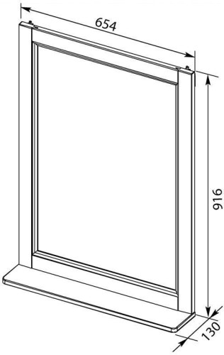 Зеркало Aquanet Денвер 65 белый