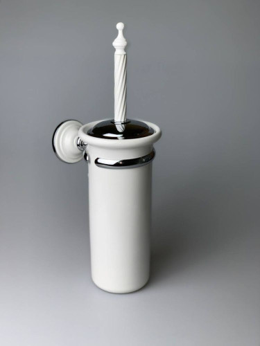 Stil Haus Giunone, настенный керамический ёрш, цвет хром - белый